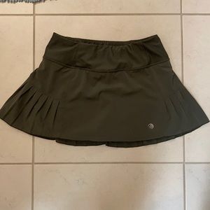 MPG army green tennis skirt